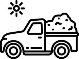 Truck outline illustration vector