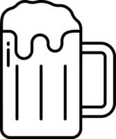 beer bottle outline illustration vector