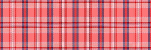 Exotic textile plaid pattern, gift paper tartan background seamless. Show texture fabric check in red and light colors. vector