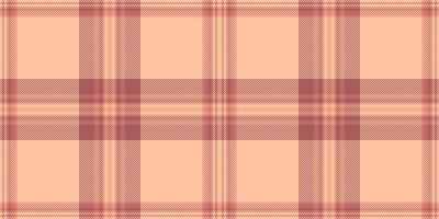 Basic textile background pattern, row check tartan. Usa seamless texture fabric plaid in red and orange colors. vector