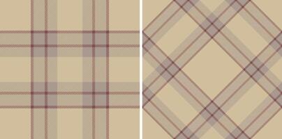 Check textile fabric of seamless background with a tartan pattern texture plaid. vector