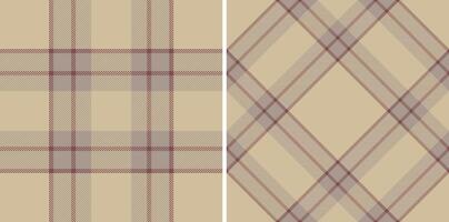 Check textile fabric of seamless background with a tartan pattern texture plaid. vector