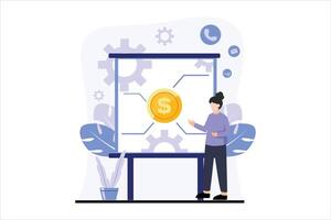 Finance Business Flat Design Illustration vector