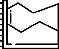 Spline Chart outline illustration vector