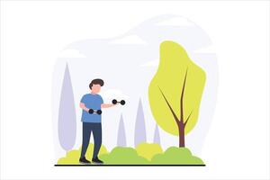 Weekend Activity Flat Illustration Design vector