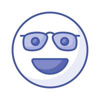 nerd emoji icono diseño, Listo para prima utilizar vector