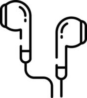 Ear Phone outline illustration vector