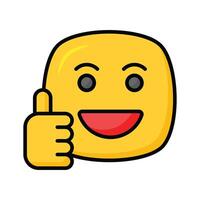 Thumb up, like emoji design, easy to use and download vector