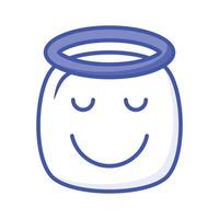 Perfectly designed icon of angel emoji, ready to use vector