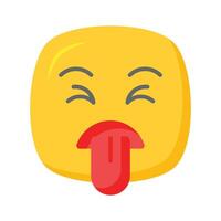 disgustado emoji diseño, personalizable único vector