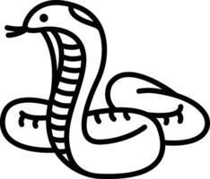 Cobra outline illustration vector
