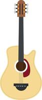 illustration of an Acoustic guitar in cartoon style isolated on white background vector