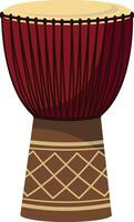 ilustración de un djembe en dibujos animados estilo aislado en blanco antecedentes vector