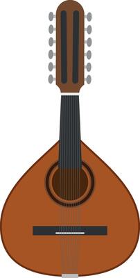 illustration of a bandurria in cartoon style isolated on white background