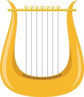 illustration of a lyre in cartoon style isolated on white background vector