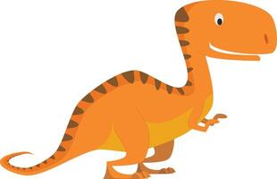 Tyrannosaurus Rex illustration in cartoon style for kids. Dinosaurs Collection. vector