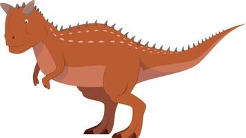 Carnotaurus illustration isolated in white background. Dinosaurs Collection. vector