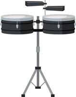 ilustración de timbales en dibujos animados estilo aislado en blanco antecedentes vector