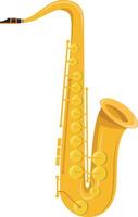 illustration of a saxophone in cartoon style isolated on white background vector