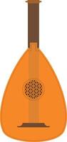 illustration of a lute in cartoon style isolated on white background vector