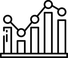 Bar Graph outline illustration vector