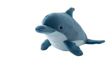 Dolphin Plush Toy, on transparent background. Format png