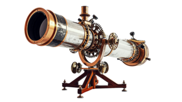 Cogwheel Telescope, on transparent background. Format png