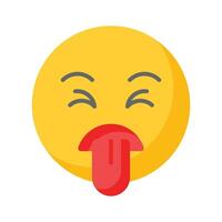 Disgusted emoji design, customizable unique vector