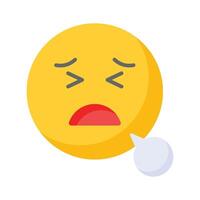 Unique and premium of tired emoji, editable icon vector