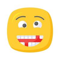 Visually perfect dumb emoji icon design, easy to use and download vector