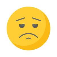 Get your hands on perfectly designed sad emoji icon, customizable vector