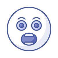 Oh My God expression emoji design, editable vector