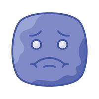 Creative icon of sick emoji, ready to use in website and mobile apps vector