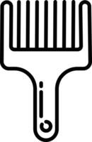 pelo plancha de pelo contorno ilustración vector