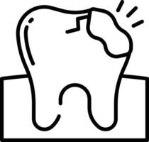 Cavity outline illustration vector