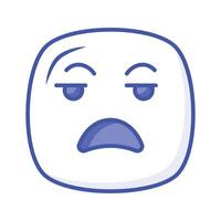 Irritated emoji design, ready to use and download premium vector