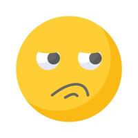 Disgusted emoji design, customizable unique vector