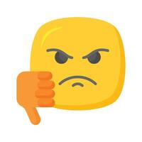 Disgusted emoji design, customizable unique vector