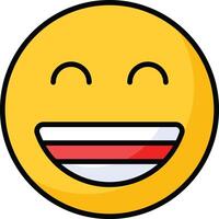 Enthusiastic emoji icon, happy face design vector