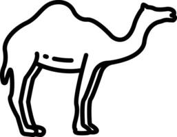 Camel outline illustration vector