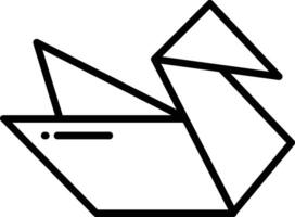 Origami outline illustration vector