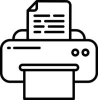 Printer outline illustration vector