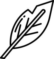Quill outline illustration vector