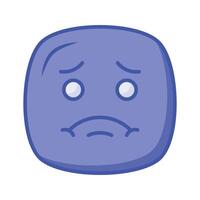 Creative icon of sick emoji, ready to use in website and mobile apps vector