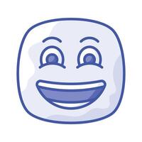Enthusiastic emoji icon, happy face design vector