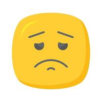 Get your hands on perfectly designed sad emoji icon, customizable vector