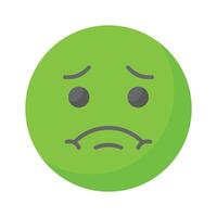 Creative icon of sick emoji, ready to use in website and mobile apps vector