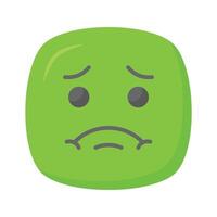 Creative icon of sick emoji, ready to use in website and mobile apps vector