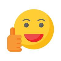 Thumb up, like emoji design, easy to use and download vector