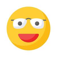 Nerd emoji icon design, ready for premium use vector